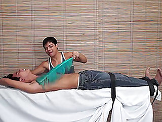 Twink Asian Boy Simon Tied and Tickled