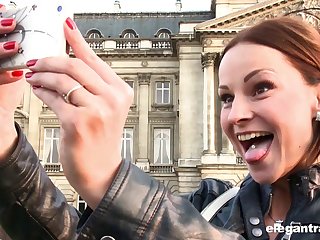 Vacationing white girl has a party that includes some big black cock